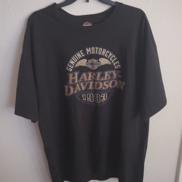 Harley Davidson Black short sleeve T-shirt 100% cotton Size 2X. - Picture 3 of 9